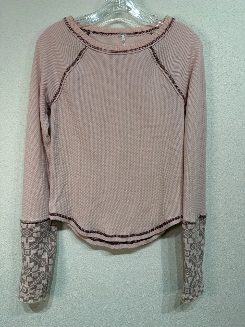 Free People SHE’S REVERSIBLE THERMAL CUFF TOP LARGE